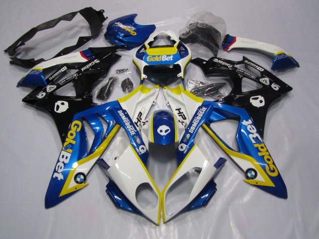 Custom 2009-2014 Blue White GoldBet BMW S1000RR Motorcycle Replacement Fairings Custom 2009-2014 Blue White GoldBet BMW S1000RR Motorcycle Replacement Fairings