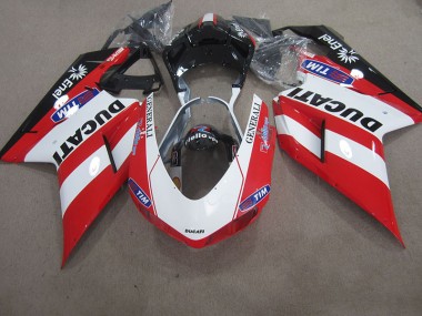 Custom 2007-2014 Red White Generali Tim Ducati 1098 Motorcycle Fairings Kit