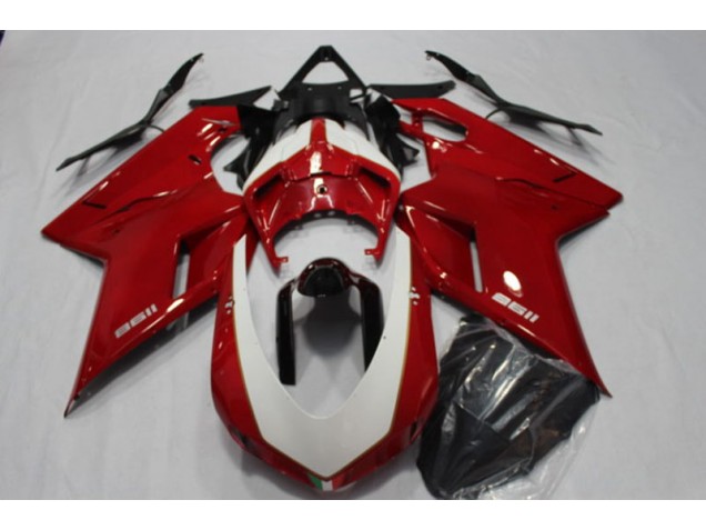 Custom 2007-2014 Red Ducati 1198 Motorcycle Fairing Kit Custom 2007-2014 Red Ducati 1198 Motorcycle Fairing Kit