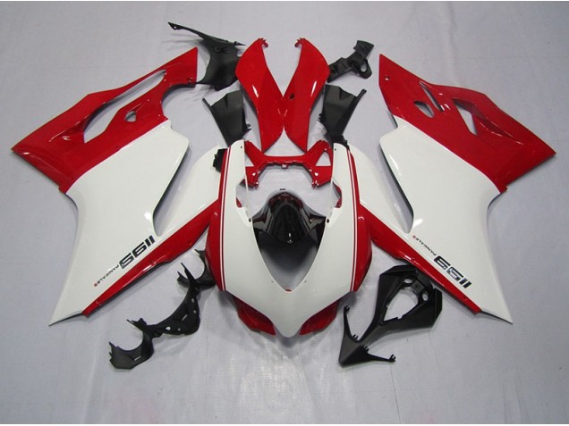 Custom 2011-2014 White Red Ducati 1199 Bike Fairings Custom 2011-2014 White Red Ducati 1199 Bike Fairings