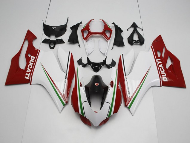 Custom 2011-2014 White Red Ducati 1199 Motor Bike Fairings Custom 2011-2014 White Red Ducati 1199 Motor Bike Fairings