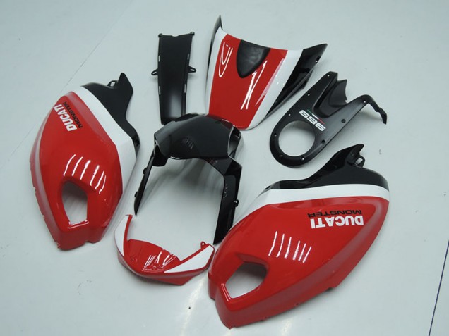 Custom 2008-2012 Black Red Monster Ducati Monster 696 Motorcycle Fairing Kits Custom 2008-2012 Black Red Monster Ducati Monster 696 Motorcycle Fairing Kits