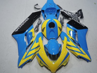 Custom 2004-2005 Blue Yellow Honda CBR1000RR Motorcycle Fairing Kits