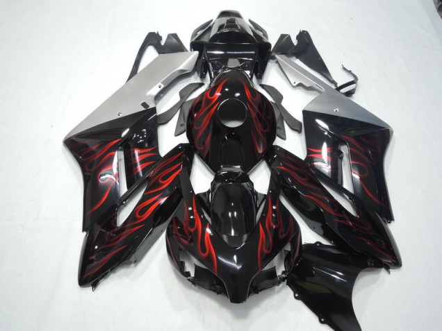 Custom 2004-2005 Black Red Flame Honda CBR1000RR Motorbike Fairing Custom 2004-2005 Black Red Flame Honda CBR1000RR Motorbike Fairing