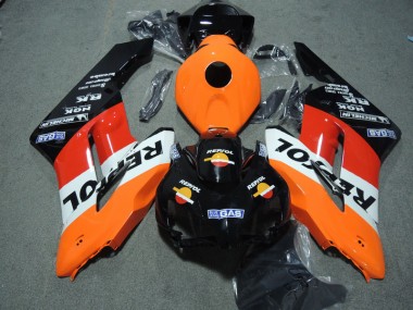 Custom 2004-2005 Black Orange Repsol Honda CBR1000RR Motor Bike Fairings
