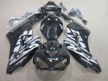 Custom 2004-2005 Black Silver Honda CBR1000RR Motorcycle Fairings Kits