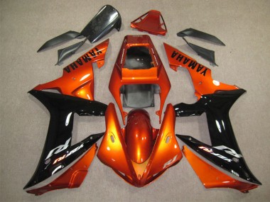 Custom 2004-2005 Orange Black Honda CBR1000RR Motor Fairings