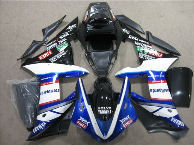 Custom 2004-2005 Black White Blue Sterilgarda Volvo Honda CBR1000RR Motorcycle Fairings Kit Custom 2004-2005 Black White Blue Sterilgarda Volvo Honda CBR1000RR Motorcycle Fairings Kit