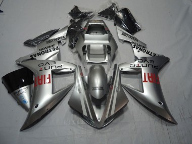 Custom 2004-2005 Silver Red Fiat Honda CBR1000RR Motorcycle Fairings