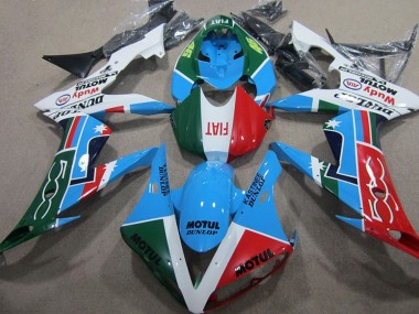 Custom 2004-2005 Blue Red Green Motul Honda CBR1000RR Motorcycle Fairing