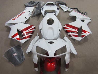 Custom 2004-2005 White Red Black Honda CBR1000RR Motor Bike Fairings