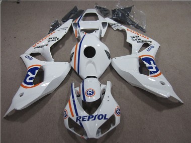 Custom 2006-2007 White Blue Repsol Honda CBR1000RR Bike Fairing Kit