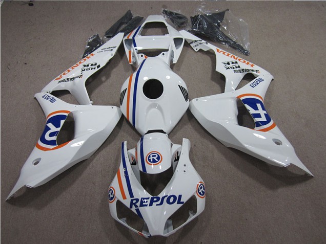 Custom 2006-2007 White Blue Repsol Honda CBR1000RR Bike Fairing Kit Custom 2006-2007 White Blue Repsol Honda CBR1000RR Bike Fairing Kit