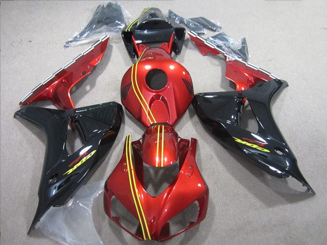 Custom 2006-2007 Black Red Yellow Honda CBR1000RR Motorcycle Replacement Fairings Custom 2006-2007 Black Red Yellow Honda CBR1000RR Motorcycle Replacement Fairings