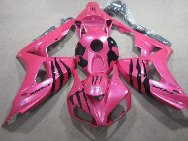 Custom 2006-2007 Pink Black Monster Honda CBR1000RR Motor Fairings