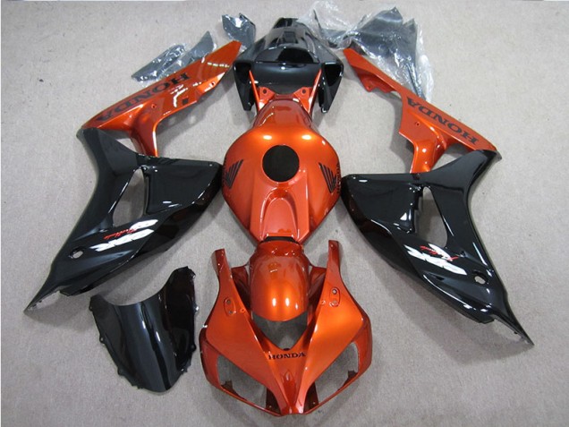 Custom 2006-2007 Black Orange Honda CBR1000RR Motorcycle Fairings Kit Custom 2006-2007 Black Orange Honda CBR1000RR Motorcycle Fairings Kit