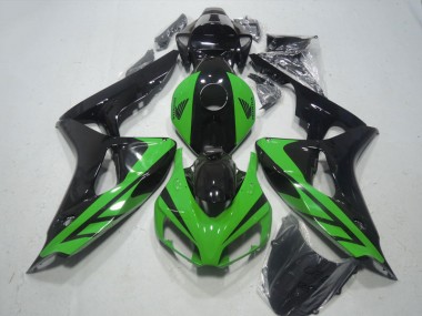 Custom 2006-2007 Black Green Honda CBR1000RR Motorcylce Fairings