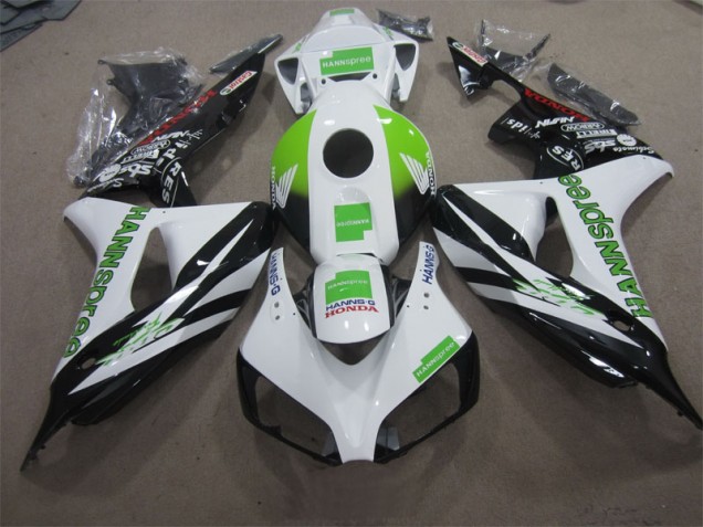 Custom 2006-2007 White Green Hannspree Honda CBR1000RR Motorcycle Fairing Custom 2006-2007 White Green Hannspree Honda CBR1000RR Motorcycle Fairing