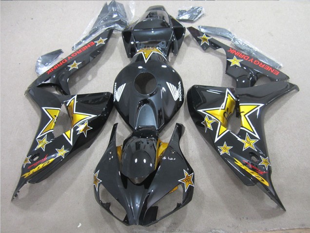 Custom 2006-2007 Black Yellow ENERGY DRINK Honda CBR1000RR Bike Fairing Custom 2006-2007 Black Yellow ENERGY DRINK Honda CBR1000RR Bike Fairing
