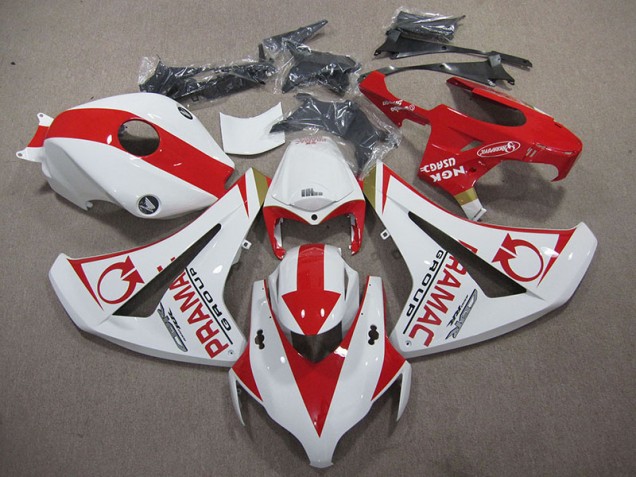 Aftermarket 2008-2011 White Red PRAMAC Honda CBR1000RR Bike Fairing