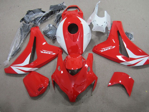 Aftermarket 2008-2011 Red White Fireblade Honda CBR1000RR Motorbike Fairings