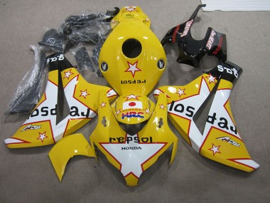 Custom 2008-2011 Yellow Repsol HRC Honda CBR1000RR Replacement Motorcycle Fairings