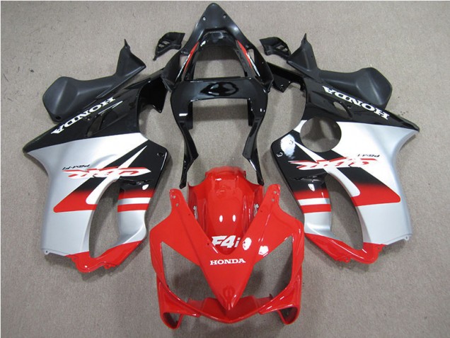 Custom 2001-2003 Red White Black Honda CBR600 F4i Motorcycle Replacement Fairings