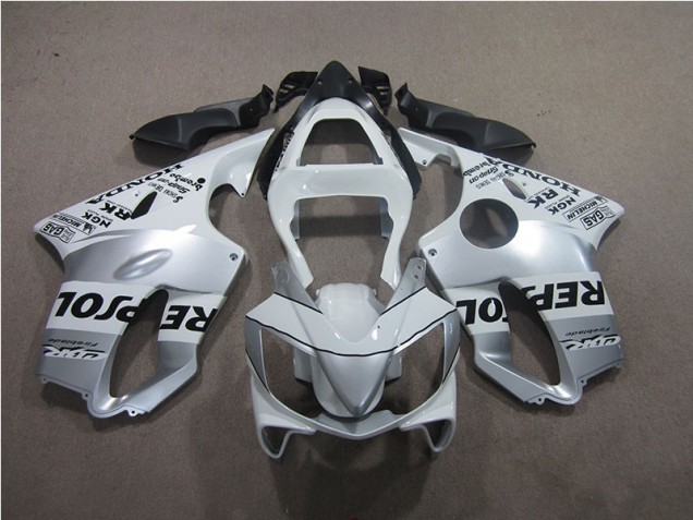Custom 2001-2003 Silver Repsol Honda CBR600 F4i Motor Fairings Custom 2001-2003 Silver Repsol Honda CBR600 F4i Motor Fairings