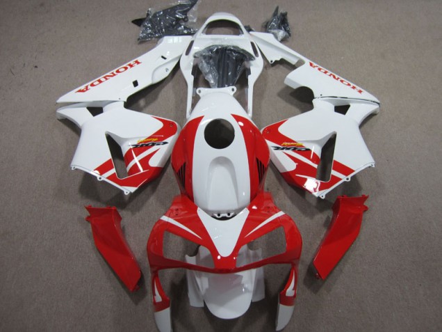 Custom 2003-2004 White Red Honda CBR600RR Motorcycle Fairing Kits Custom 2003-2004 White Red Honda CBR600RR Motorcycle Fairing Kits
