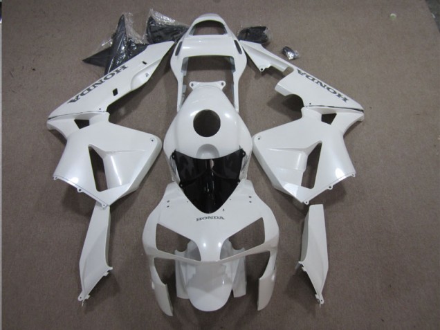 Custom 2003-2004 White Honda CBR600RR Bike Fairings Custom 2003-2004 White Honda CBR600RR Bike Fairings