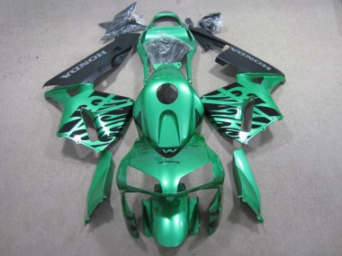 Custom 2003-2004 Green Black Honda CBR600RR Motor Bike Fairings