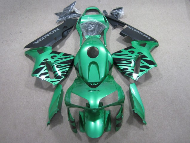 Custom 2003-2004 Green Black Honda CBR600RR Motor Bike Fairings Custom 2003-2004 Green Black Honda CBR600RR Motor Bike Fairings