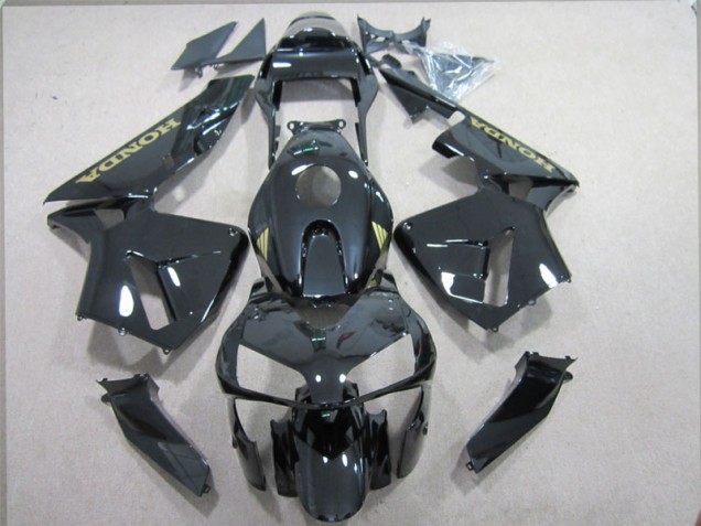 Custom 2003-2004 Black Gold Decal Honda CBR600RR Replacement Motorcycle Fairings Custom 2003-2004 Black Gold Decal Honda CBR600RR Replacement Motorcycle Fairings