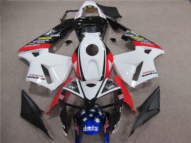 Custom 2005-2006 White Red Blue Lee Honda CBR600RR Motorbike Fairing Custom 2005-2006 White Red Blue Lee Honda CBR600RR Motorbike Fairing