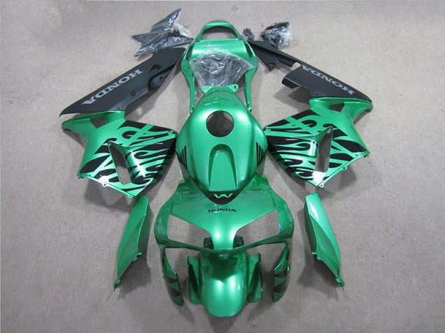 Custom 2005-2006 Green Black Honda CBR600RR Motorcycle Fairings Kit Custom 2005-2006 Green Black Honda CBR600RR Motorcycle Fairings Kit