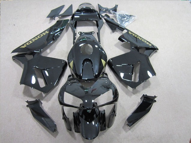 Custom 2005-2006 Black Gold Decal Honda CBR600RR Motorbike Fairings Custom 2005-2006 Black Gold Decal Honda CBR600RR Motorbike Fairings