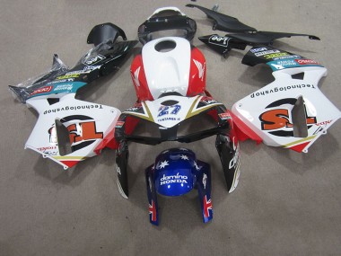 Custom 2005-2006 White Blue 27 Honda CBR600RR Replacement Motorcycle Fairings