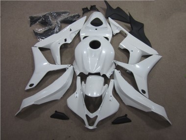 Custom 2007-2008 White Honda CBR600RR Bike Fairings