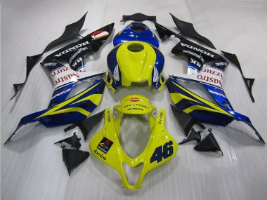 Custom 2007-2008 Yellow Blue 46 Honda CBR600RR Motorbike Fairing