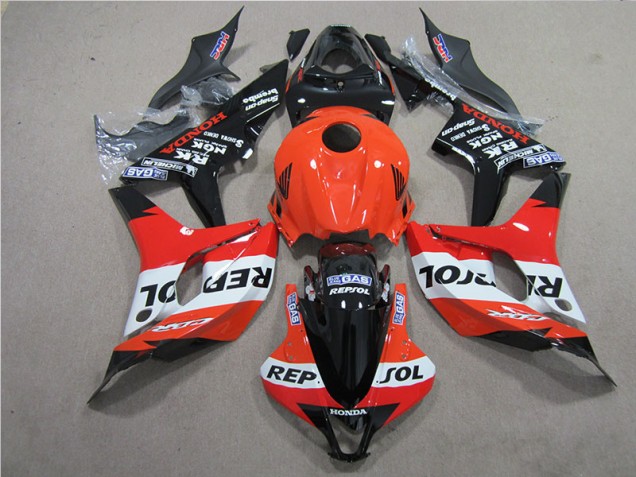 Custom 2007-2008 Orange Black Repsol Honda CBR600RR Bike Fairing Kit Custom 2007-2008 Orange Black Repsol Honda CBR600RR Bike Fairing Kit