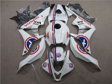 Aftermarket 2007-2008 White R Honda CBR600RR Motorcycle Fairings Kits