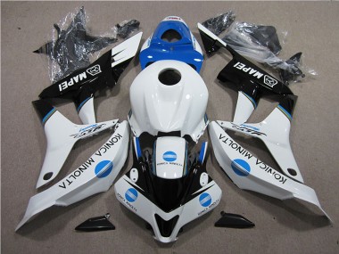 Custom 2007-2008 Blue White Black Konica Minolta MAPEI Honda CBR600RR Moto Fairings