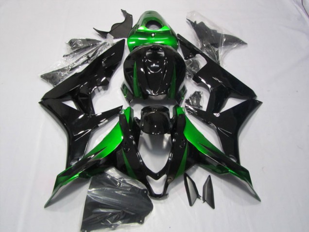 Custom 2007-2008 Black Green Honda CBR600RR Motorcycle Replacement Fairings Custom 2007-2008 Black Green Honda CBR600RR Motorcycle Replacement Fairings