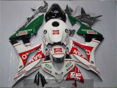 Custom 2007-2008 White Red Green San Carlo Castrol Honda CBR600RR Motorcyle Fairings