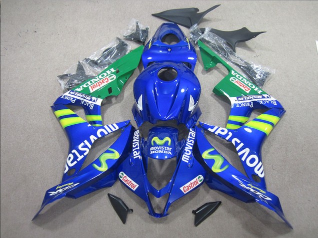 Custom 2007-2008 Blue White Movistar Honda CBR600RR Bike Fairing Custom 2007-2008 Blue White Movistar Honda CBR600RR Bike Fairing