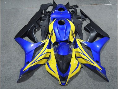 Custom 2007-2008 Black Blue Yellow Honda CBR600RR Bike Fairings