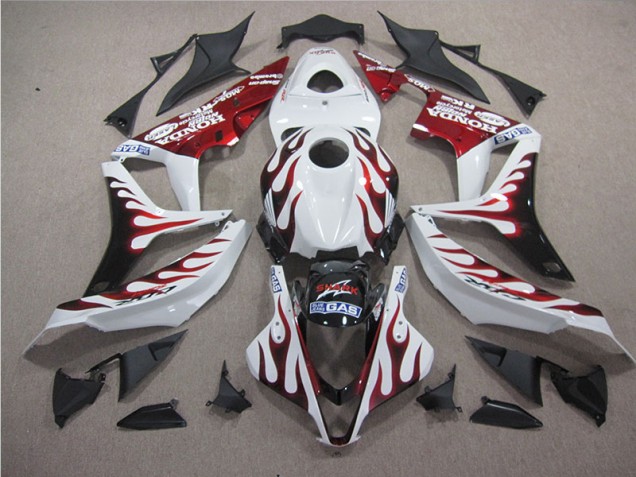 Custom 2007-2008 White Red Flame SHARK Honda CBR600RR Replacement Motorcycle Fairings Custom 2007-2008 White Red Flame SHARK Honda CBR600RR Replacement Motorcycle Fairings