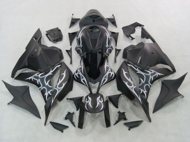 Custom 2007-2008 Black Honda CBR600RR Motorbike Fairing Kits