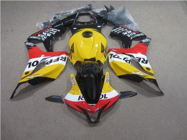 Custom 2007-2008 Yellow Red Black Repsol Honda CBR600RR Moto Fairings