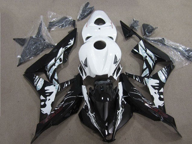 Custom 2007-2008 Black White Honda CBR600RR Motorcycle Fairings Custom 2007-2008 Black White Honda CBR600RR Motorcycle Fairings